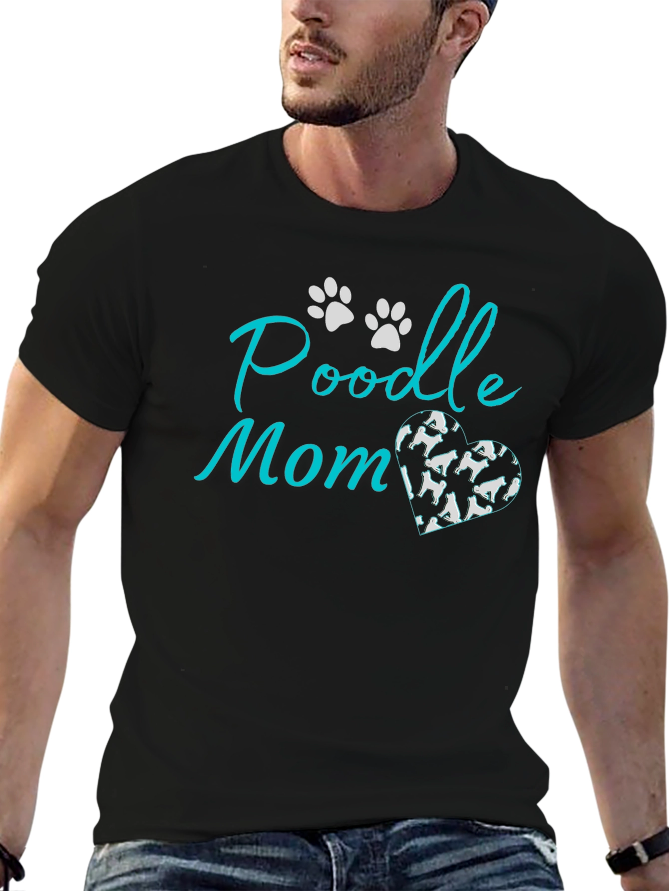 Poodle Mom Graphic T-Shirt - Cute Dog Lover Tee