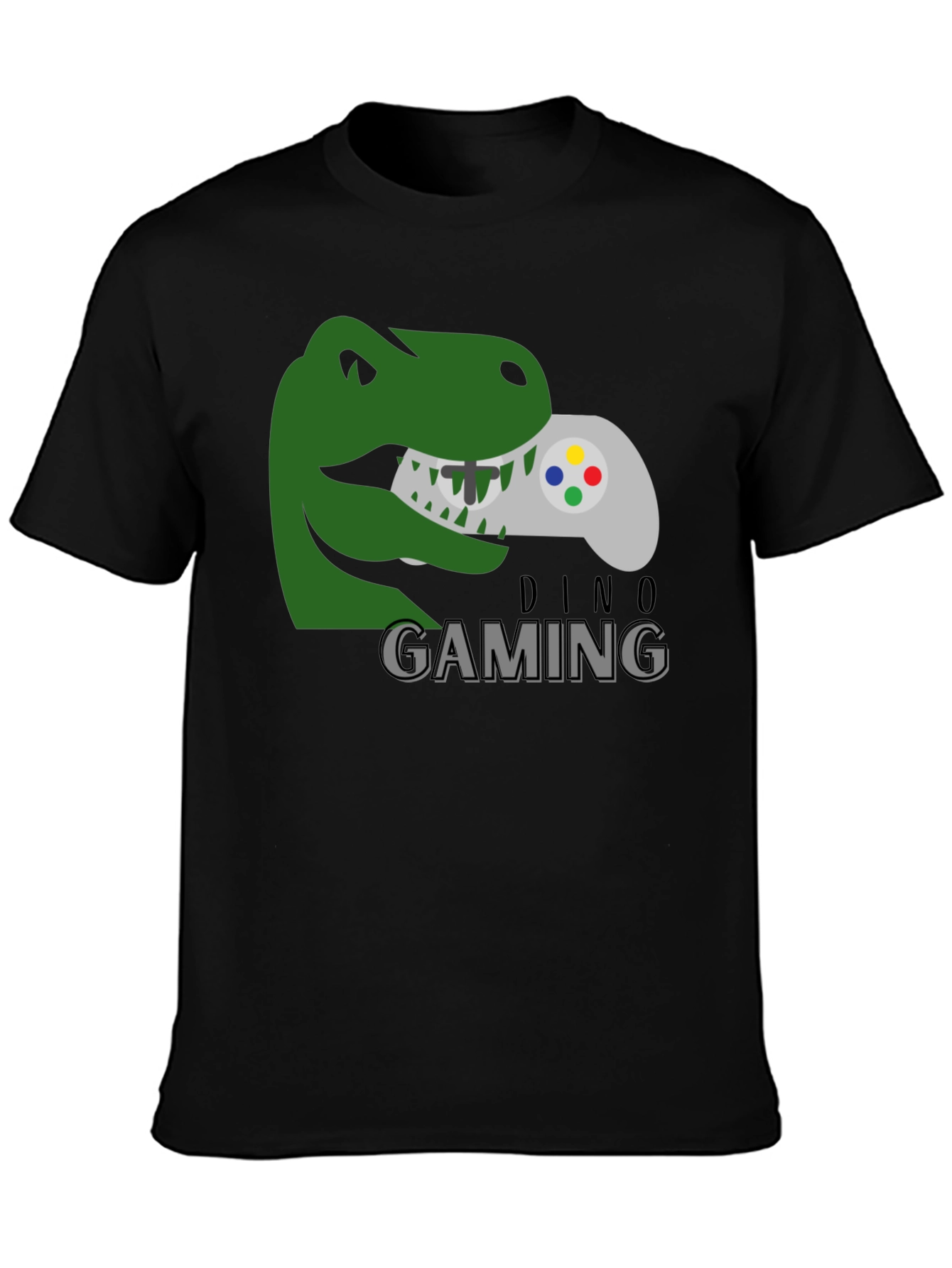Dino Gaming T-Shirt - Gamer Dinosaur Controller Tee
