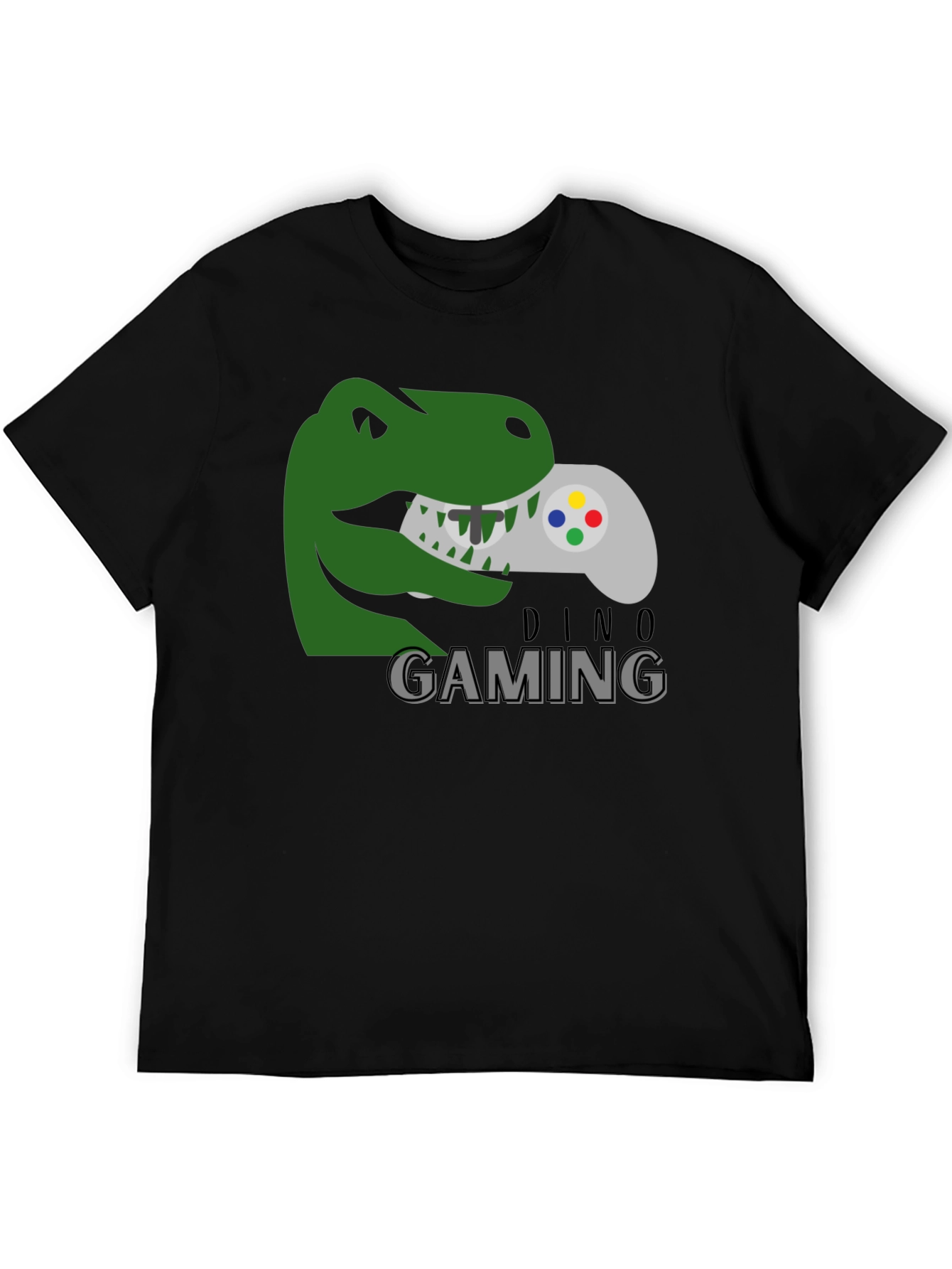 Dino Gaming T-Shirt - Gamer Dinosaur Controller Tee