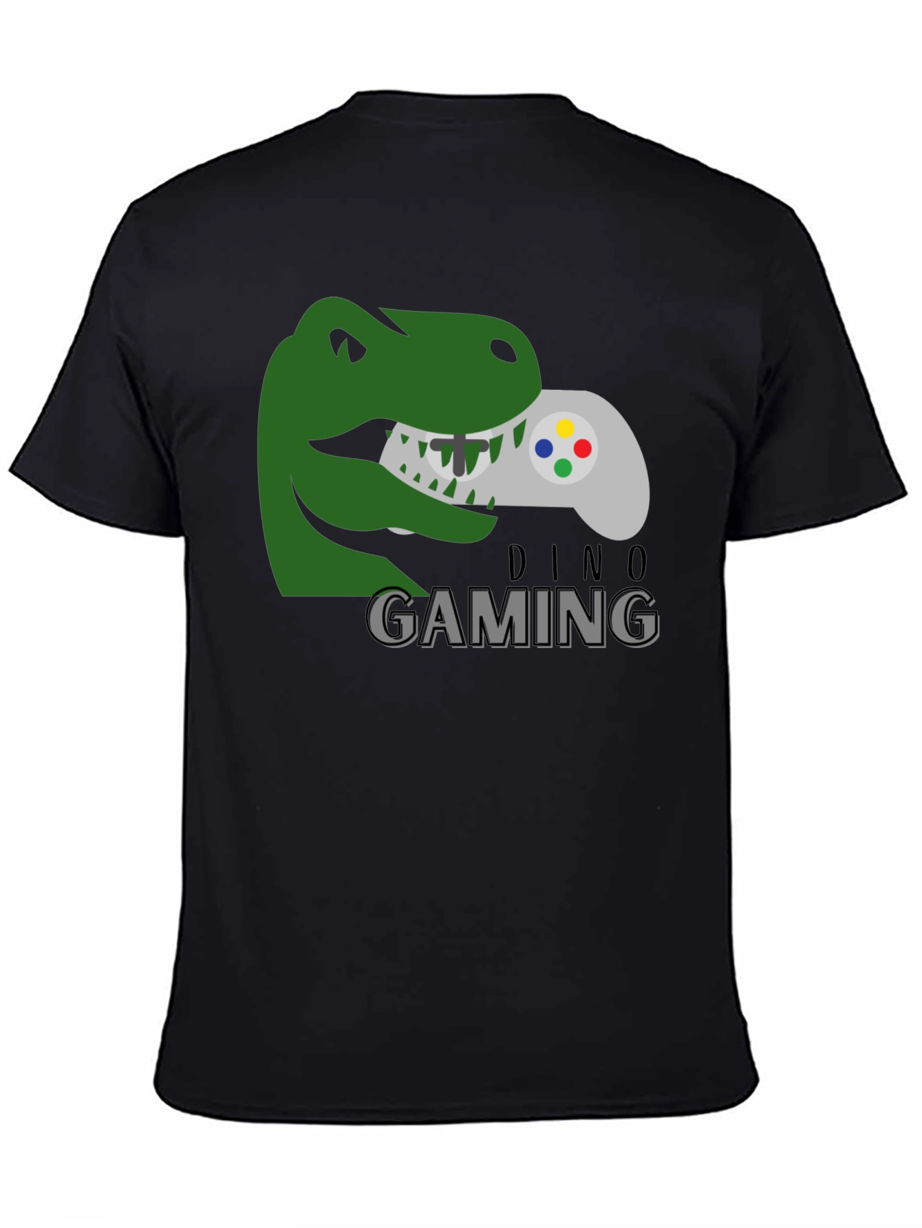 Dino Gaming T-Shirt - Gamer Dinosaur Controller Tee