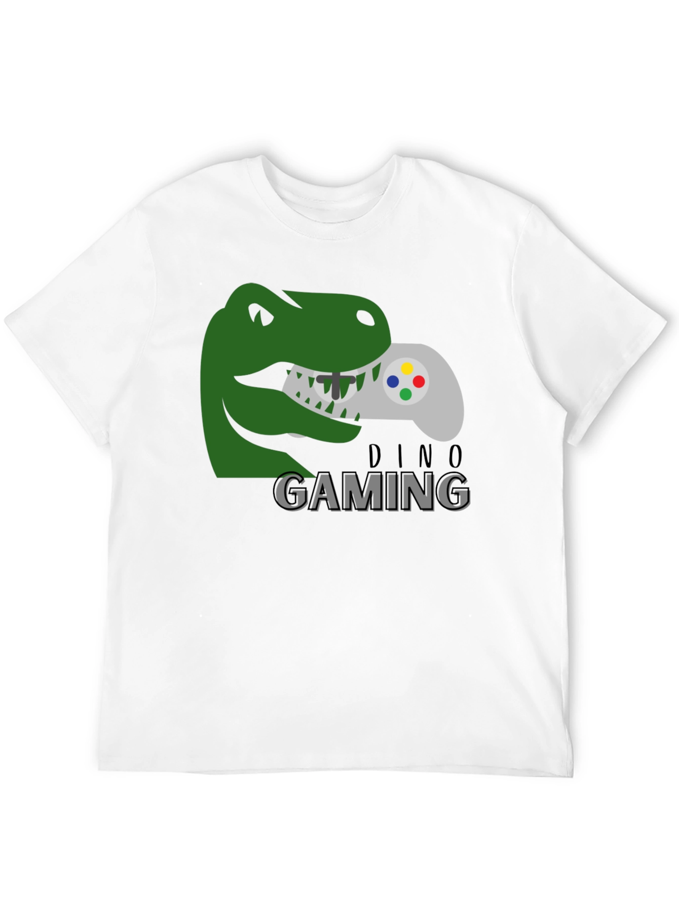 Dino Gaming T-Shirt - Gamer Dinosaur Controller Tee