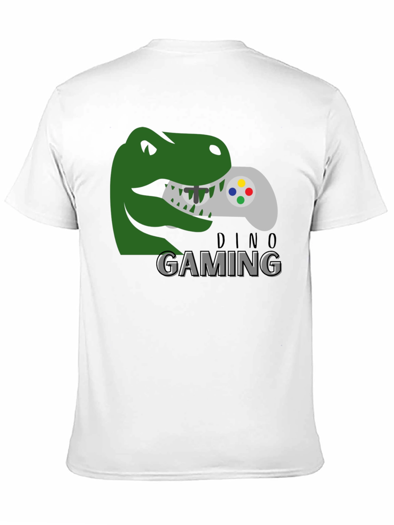 Dino Gaming T-Shirt - Gamer Dinosaur Controller Tee
