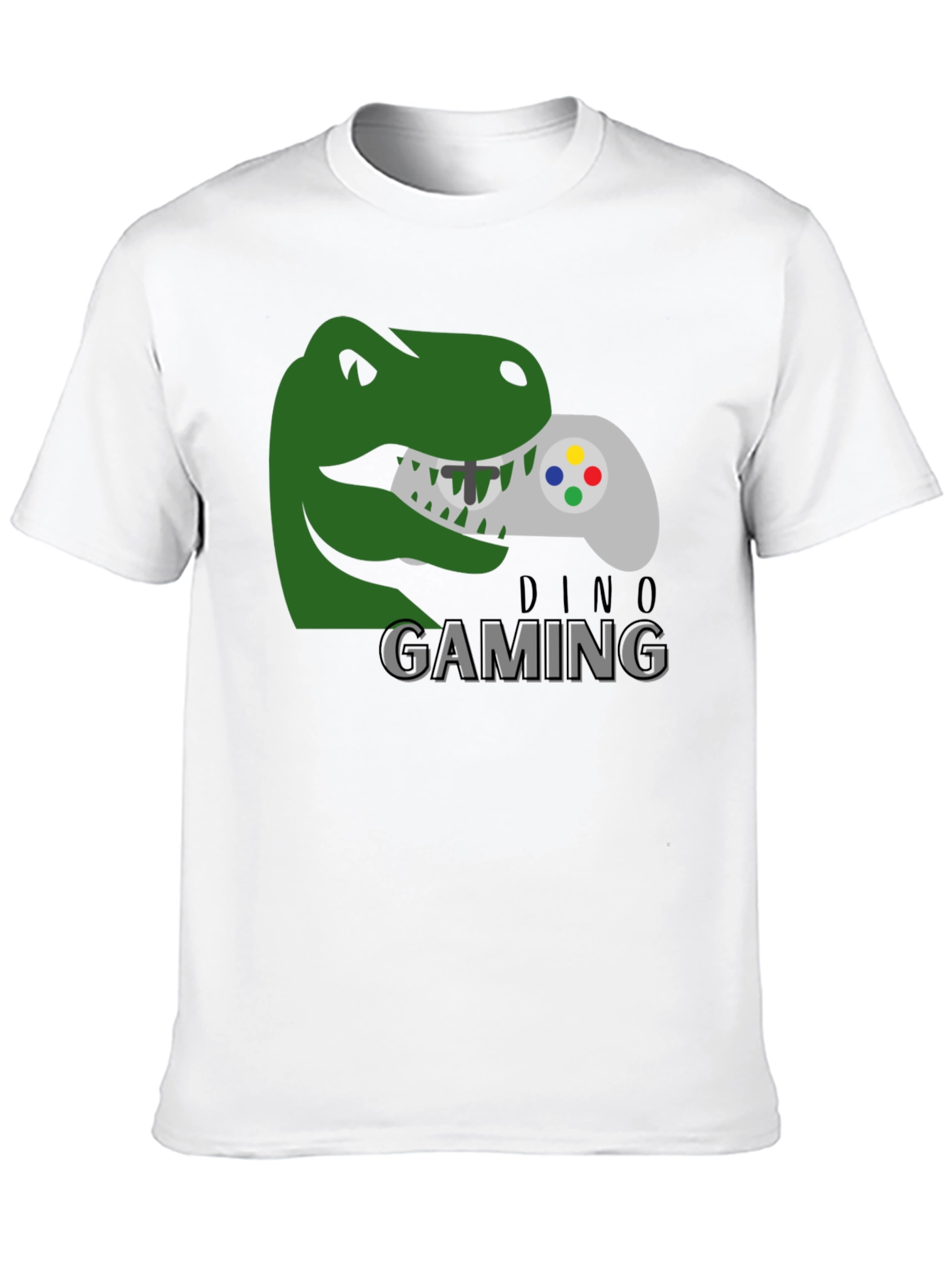 Dino Gaming T-Shirt - Gamer Dinosaur Controller Tee