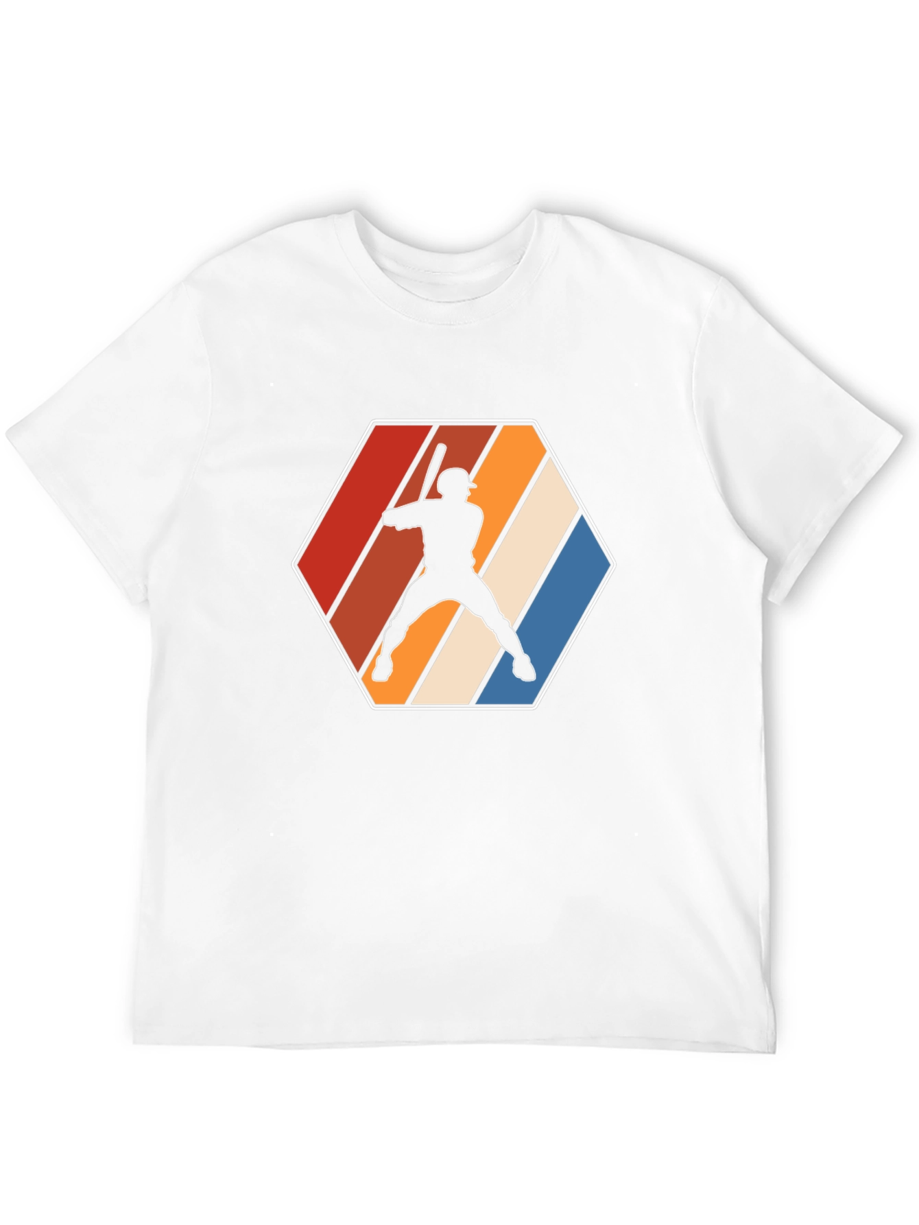 Retro Baseball Player Graphic Tee - Black