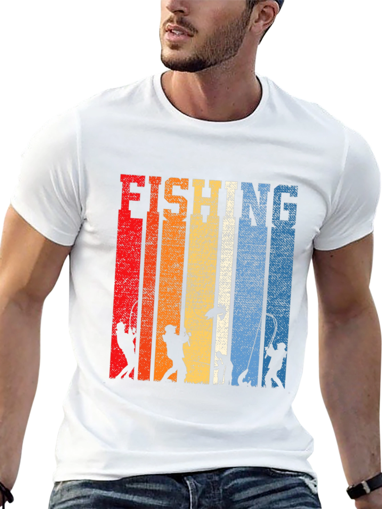 Retro Fishing Graphic T-Shirt