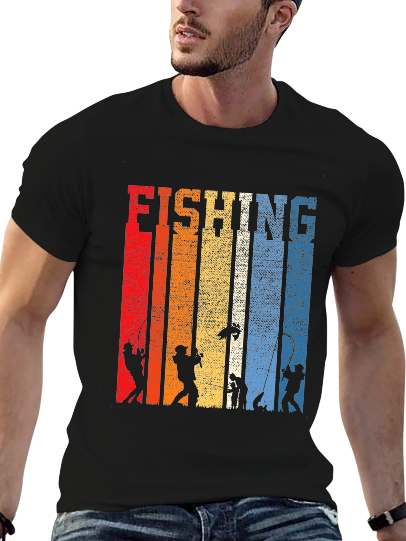 Retro Fishing Graphic T-Shirt