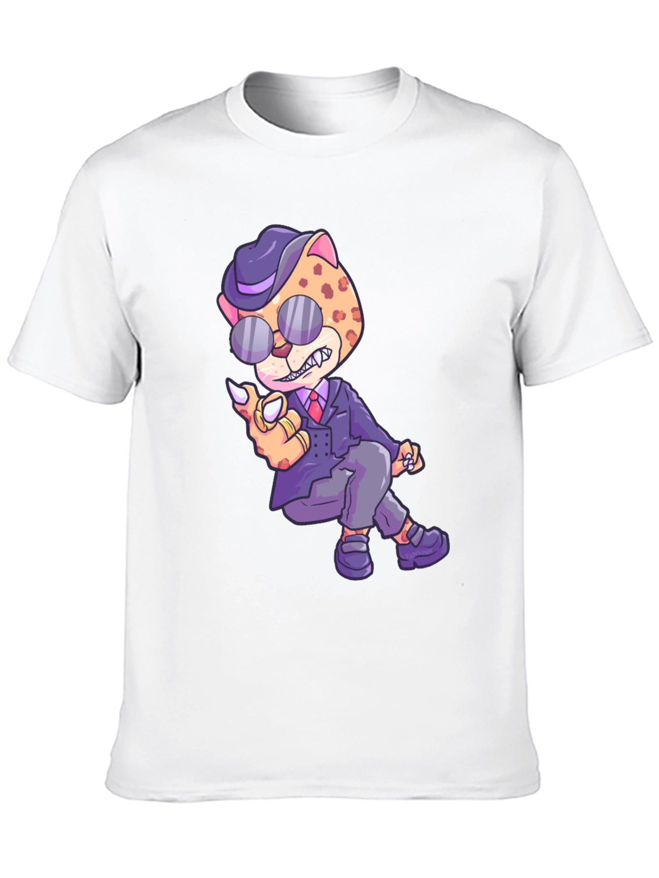 Cool Cat Graphic T-Shirt - Black