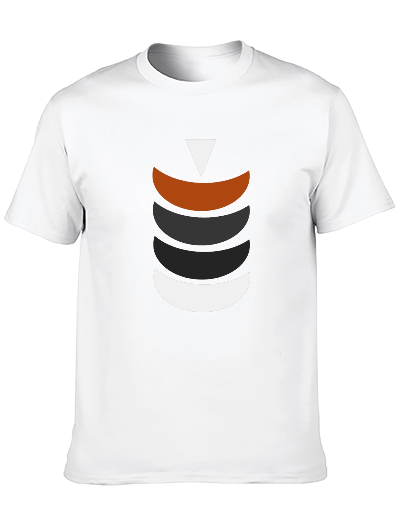 Modern Geometric Crescent Stack T-Shirt