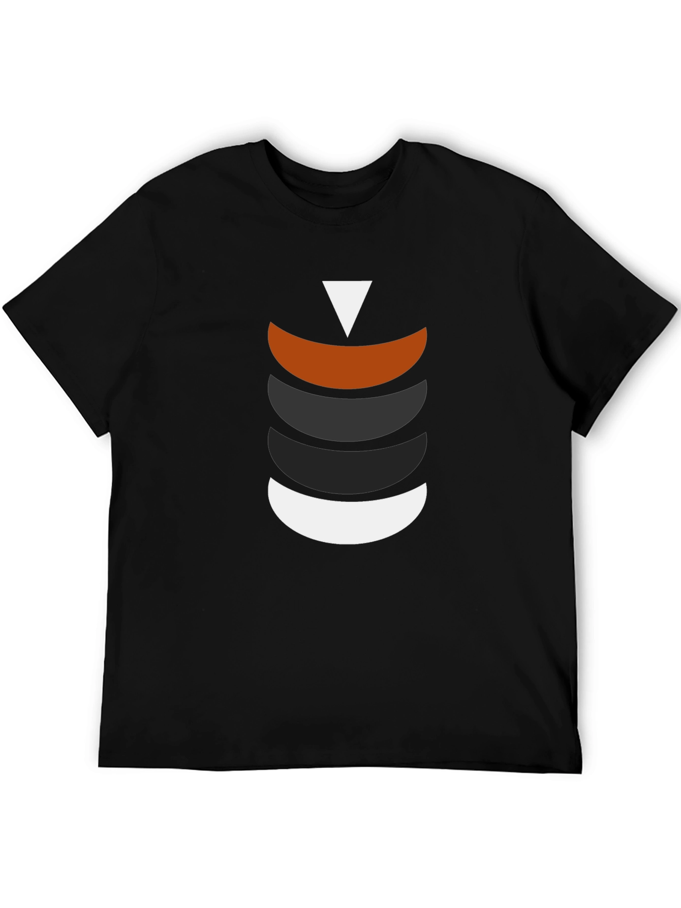 Modern Geometric Crescent Stack T-Shirt