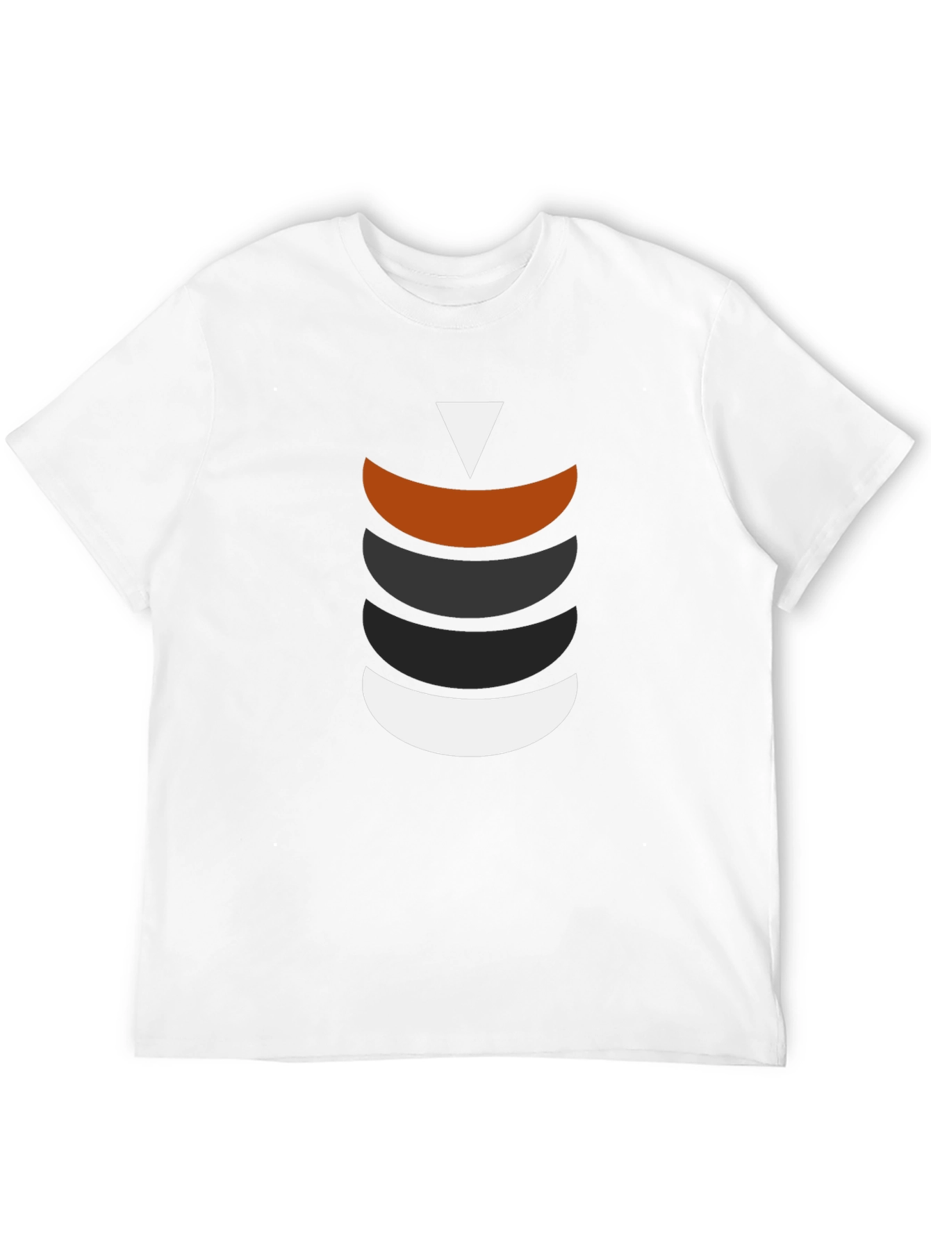 Modern Geometric Crescent Stack T-Shirt
