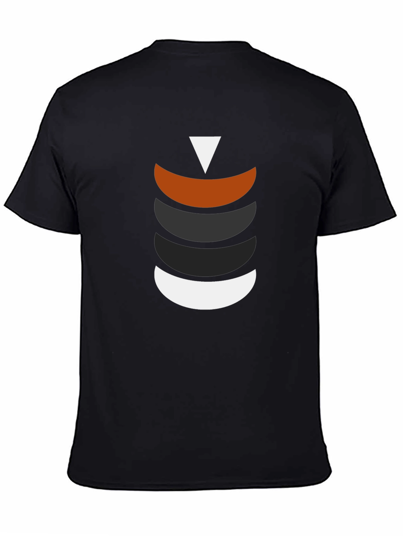 Modern Geometric Crescent Stack T-Shirt