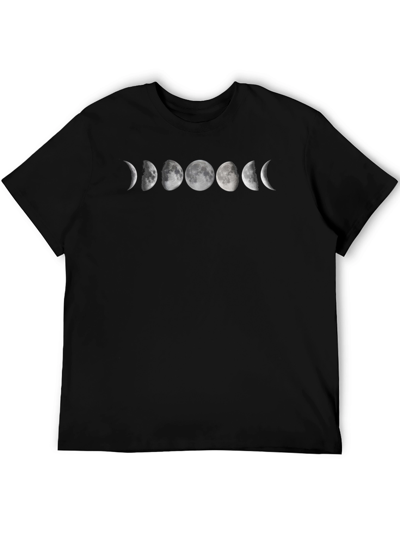 Lunar Phase T-Shirt - Black Cotton Tee