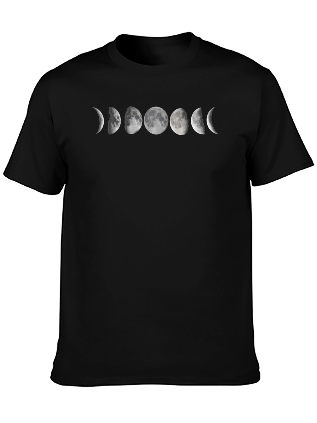 Lunar Phase T-Shirt - Black Cotton Tee
