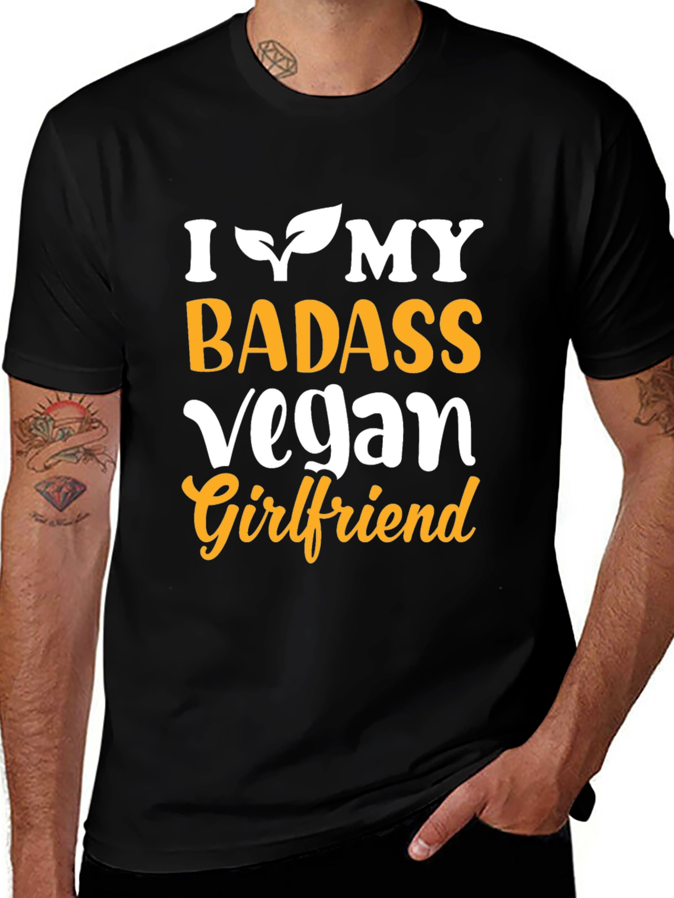 I Heart My Badass Vegan Girlfriend Graphic Tee