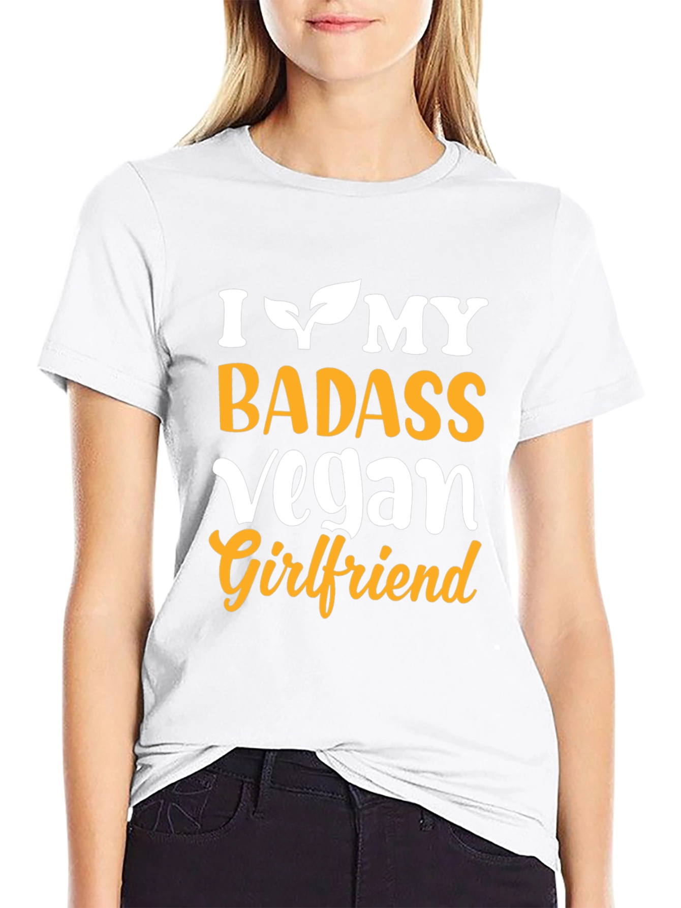 I Heart My Badass Vegan Girlfriend Graphic Tee