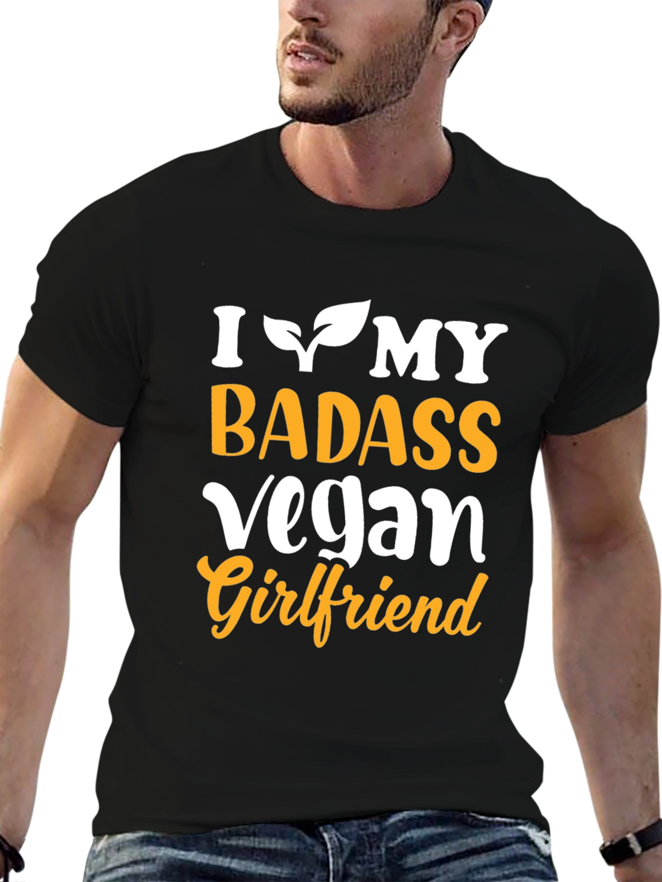 I Heart My Badass Vegan Girlfriend Graphic Tee