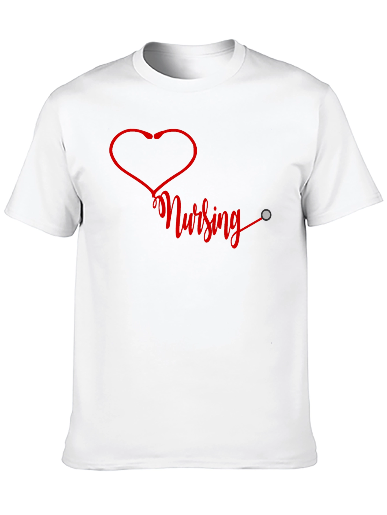 Nursing Heartbeat Graphic T-Shirt - Black