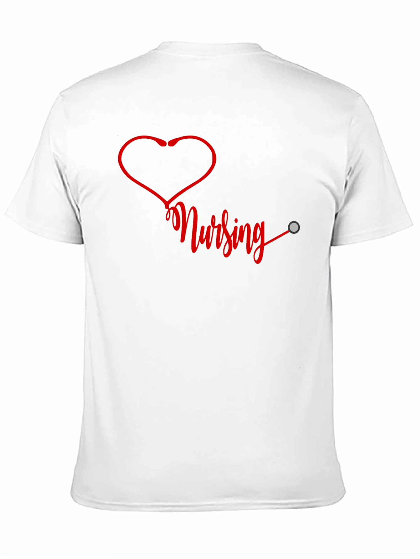 Nursing Heartbeat Graphic T-Shirt - Black