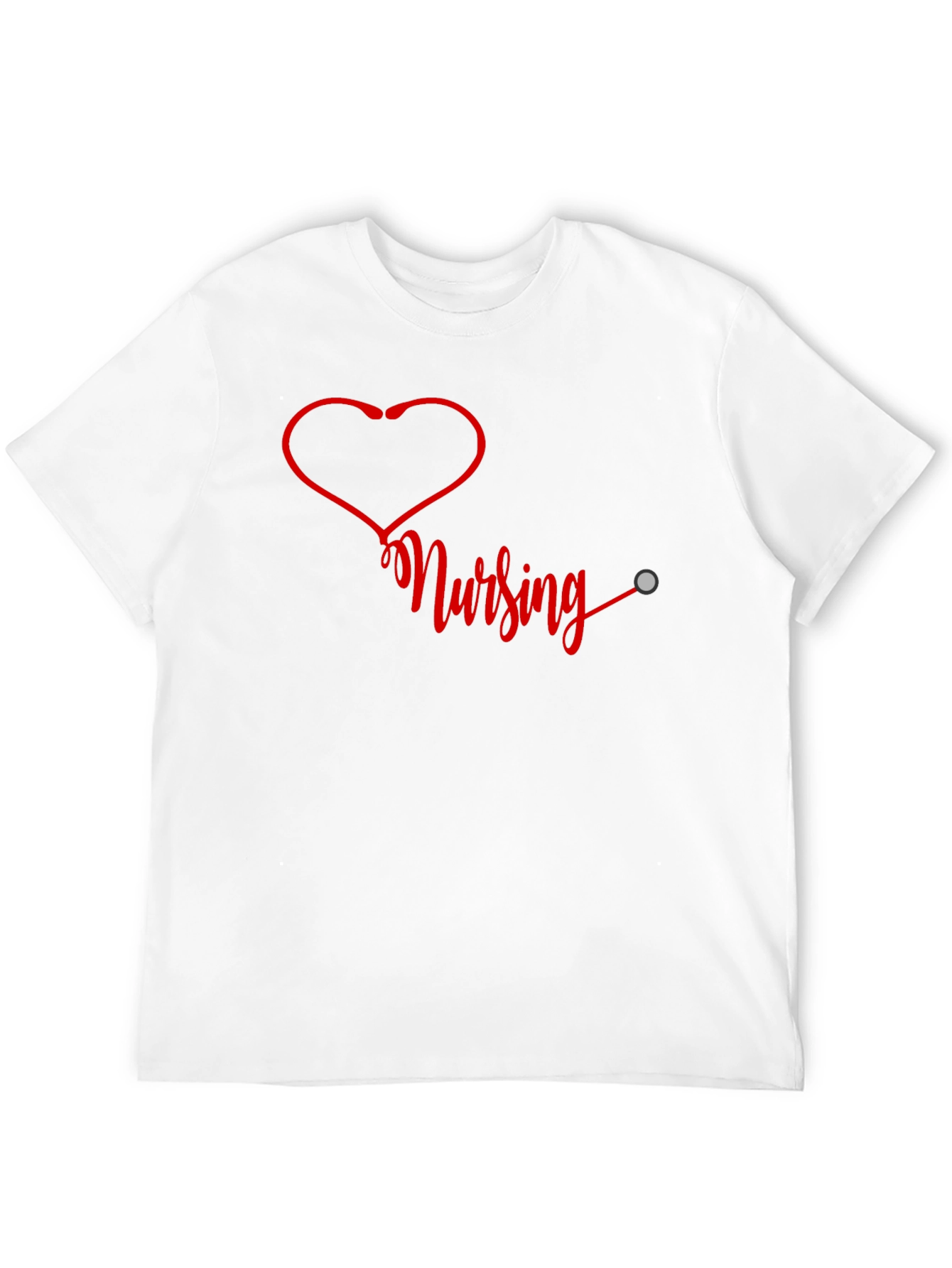 Nursing Heartbeat Graphic T-Shirt - Black