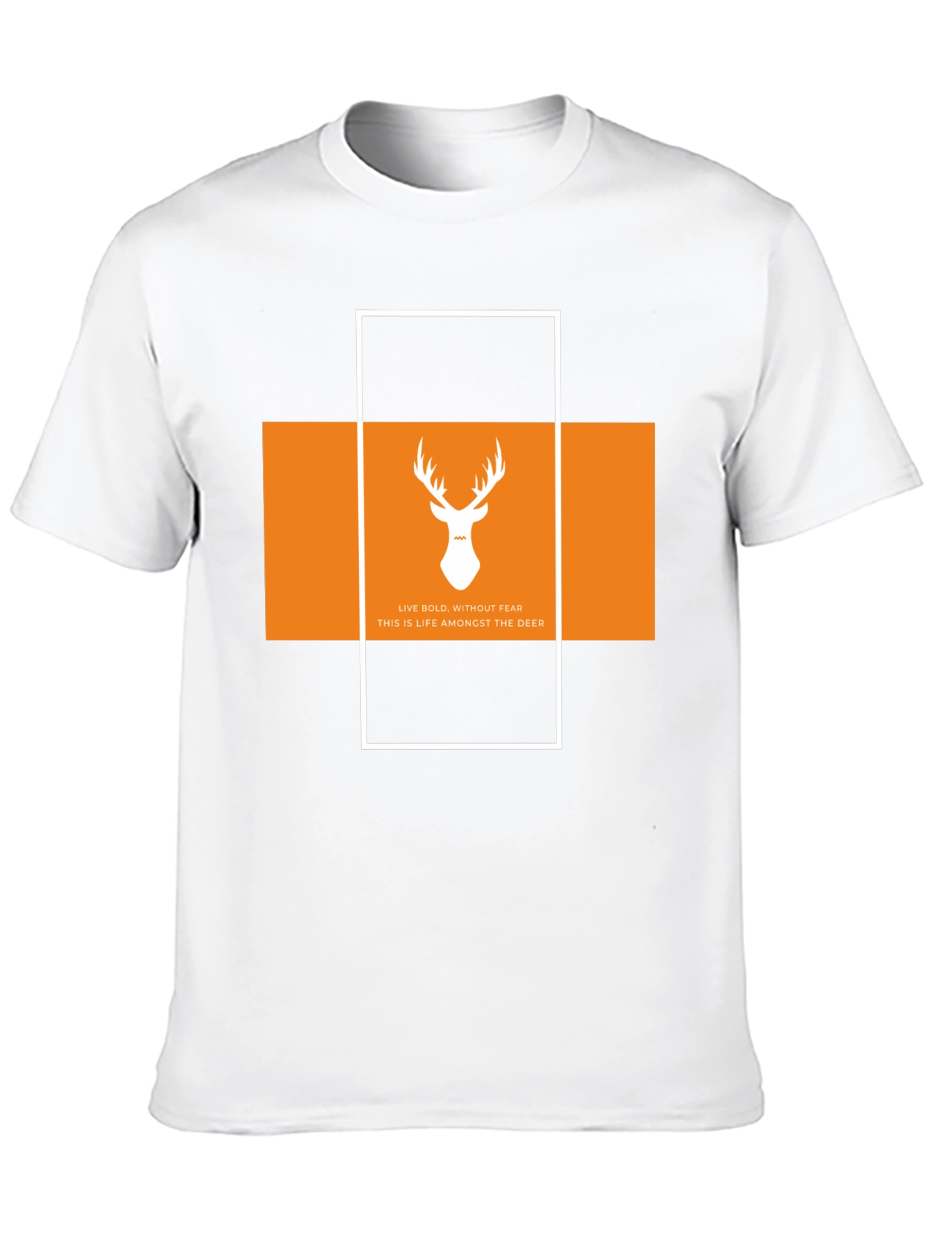 Bold Deer Graphic Tee - Stylish Black Cotton T-Shirt