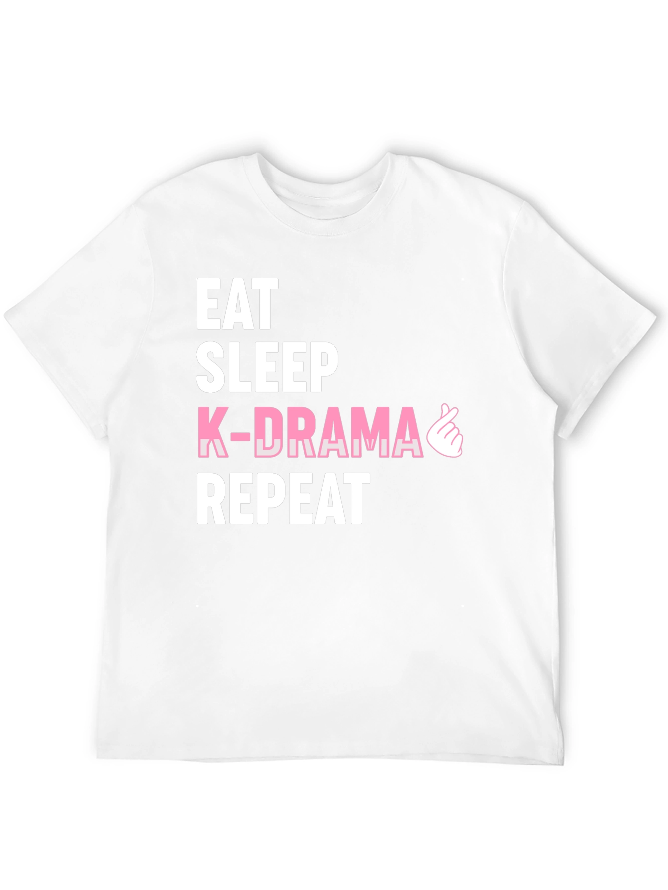 Eat Sleep K-Drama Repeat Black Tee