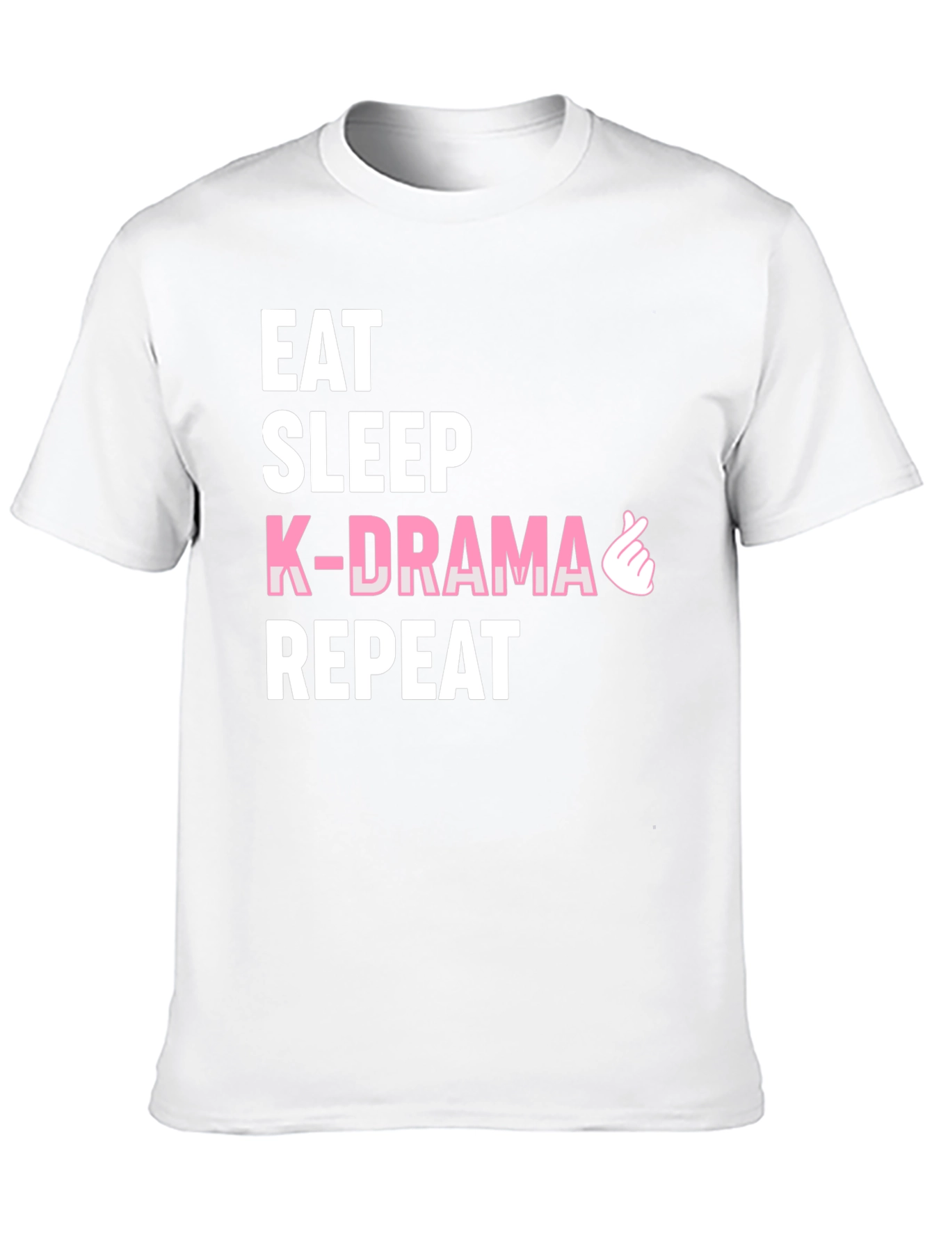 Eat Sleep K-Drama Repeat Black Tee
