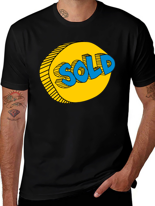 SOLD Graphic T-Shirt - Blue and Yellow