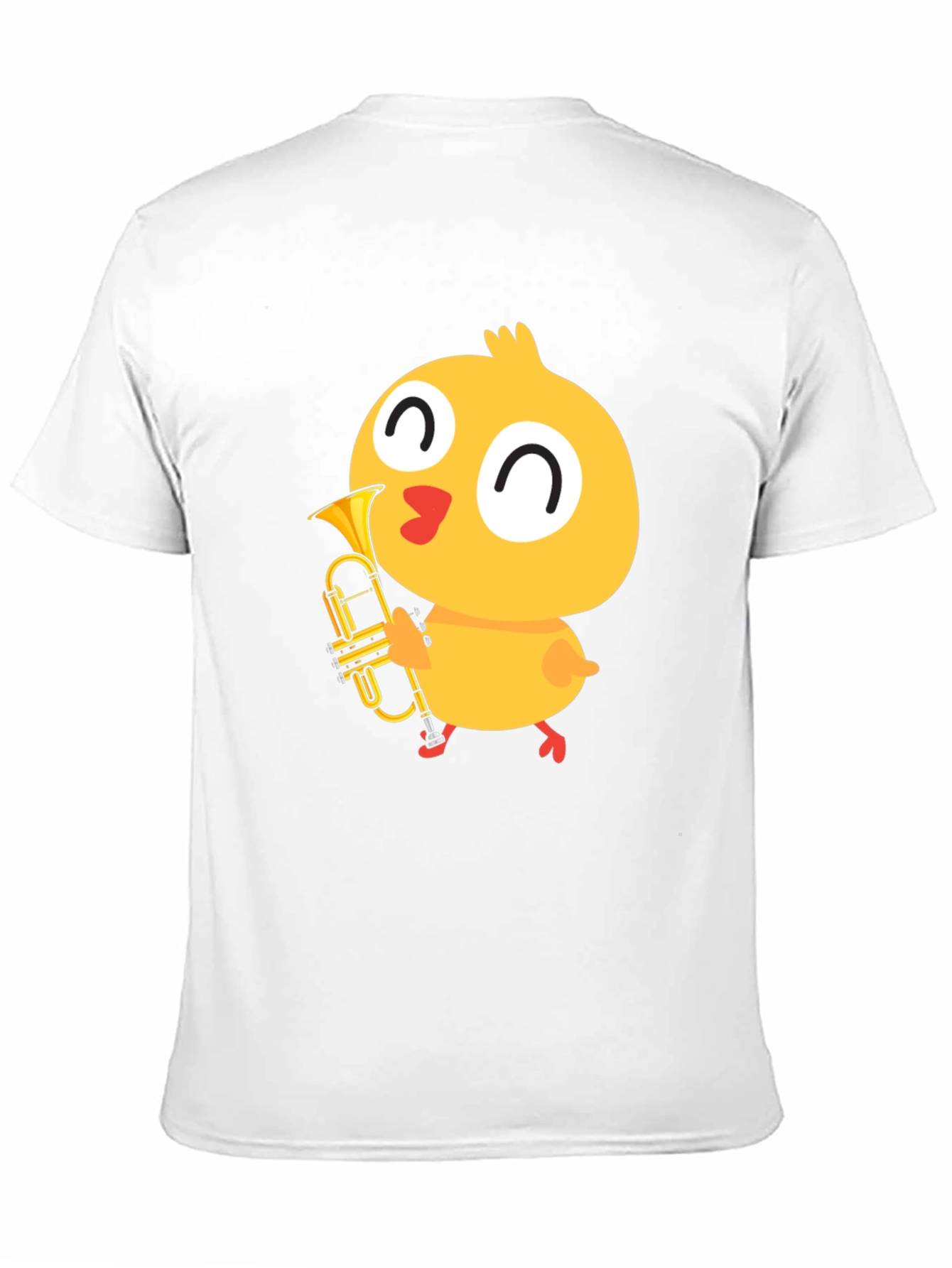 Cute Chick Trumpet Player Black T-Shirt