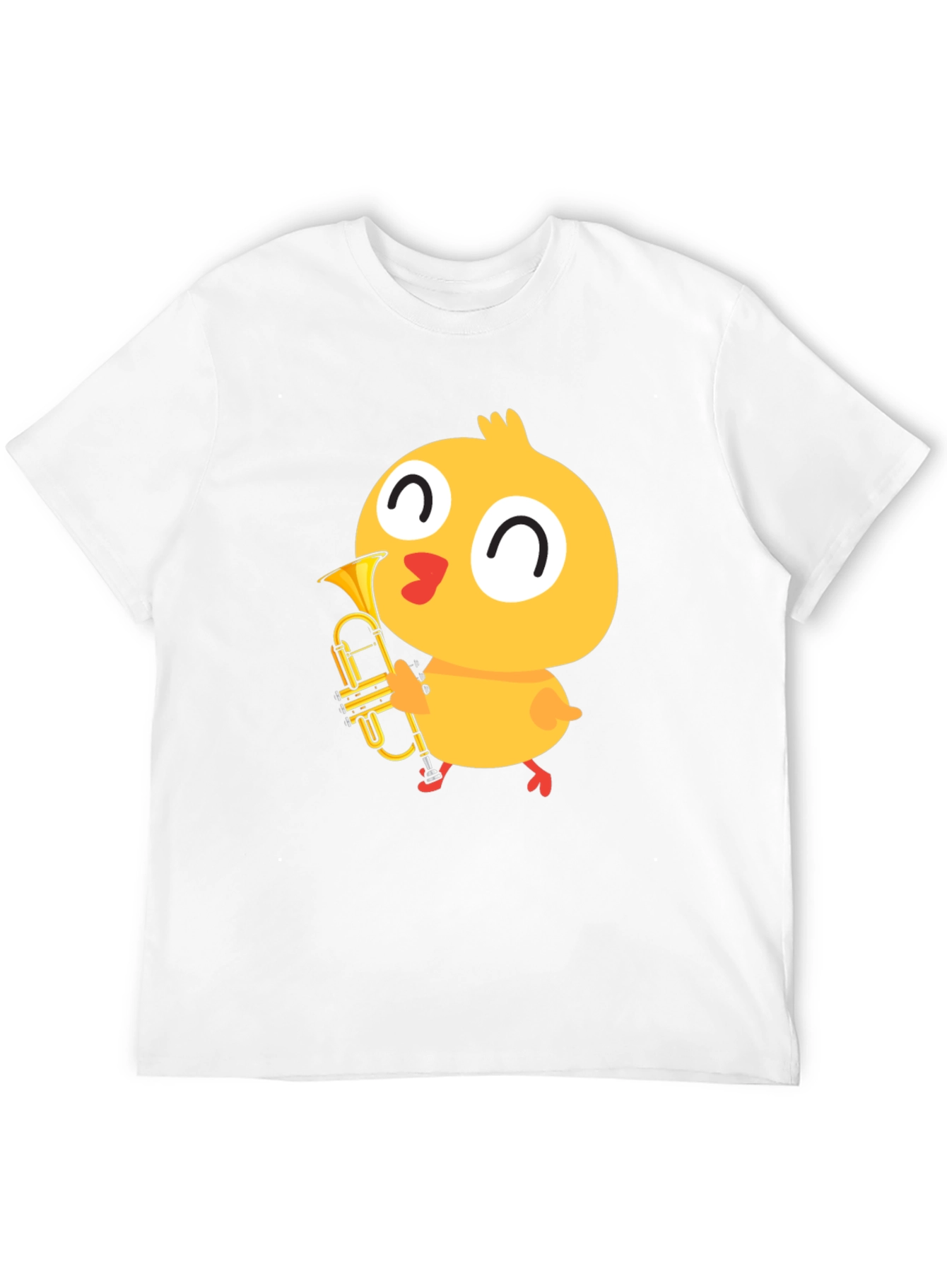 Cute Chick Trumpet Player Black T-Shirt