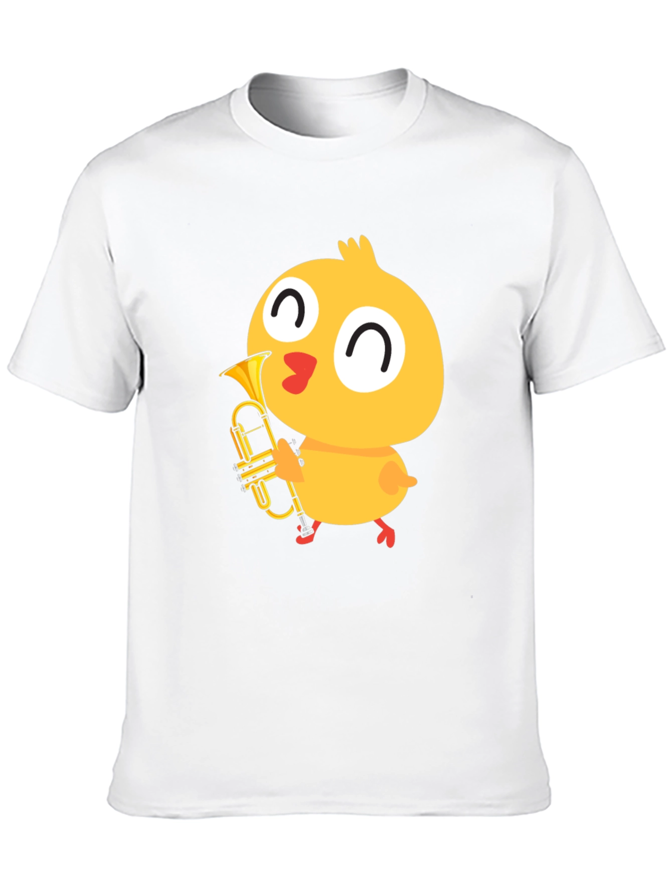 Cute Chick Trumpet Player Black T-Shirt
