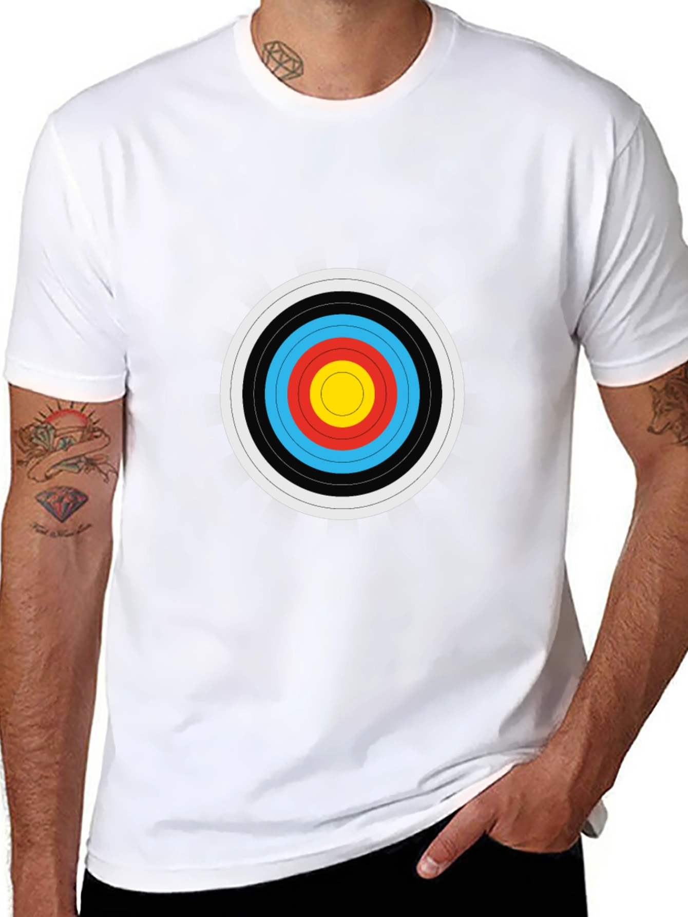 Target Print Black T-Shirt