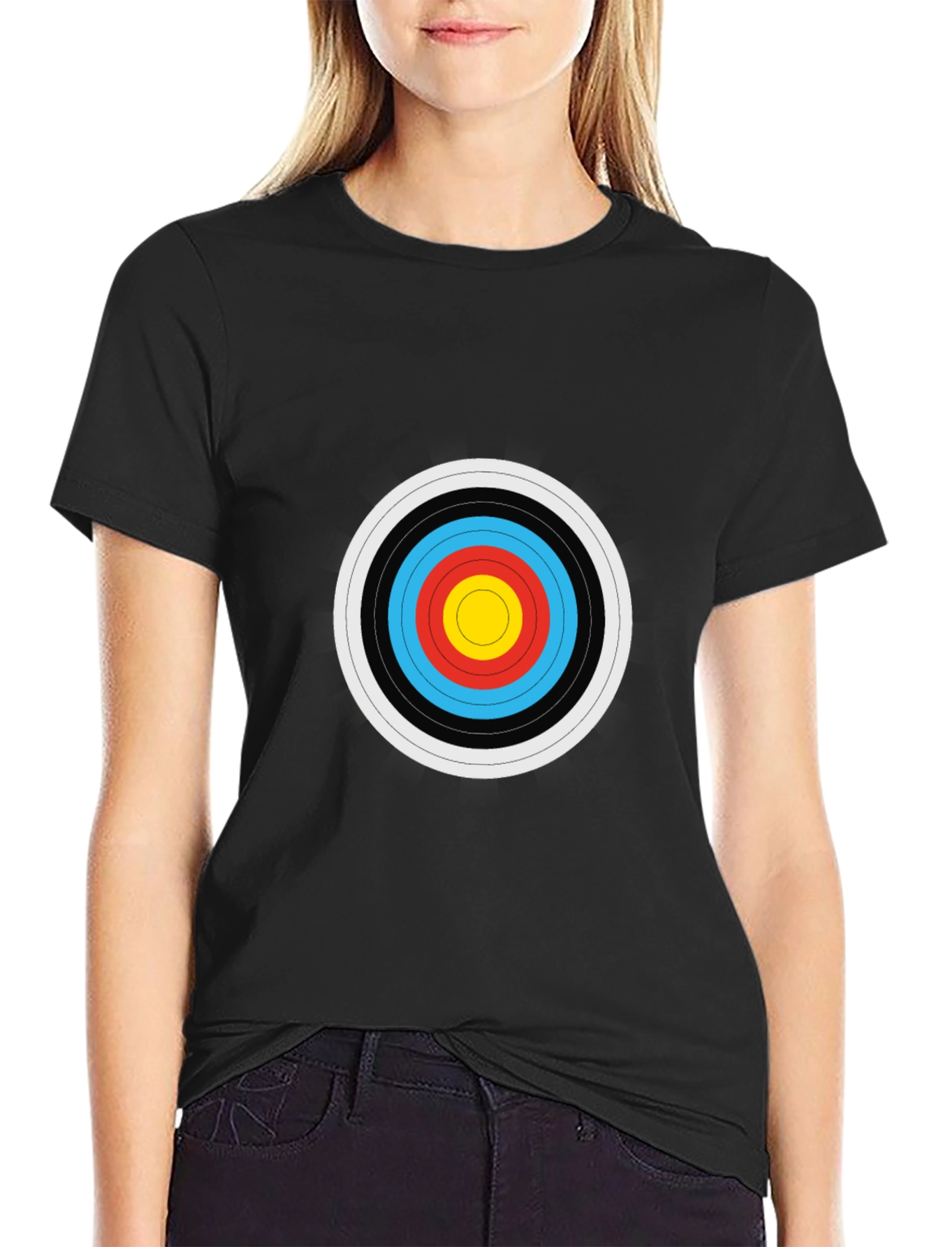 Target Print Black T-Shirt