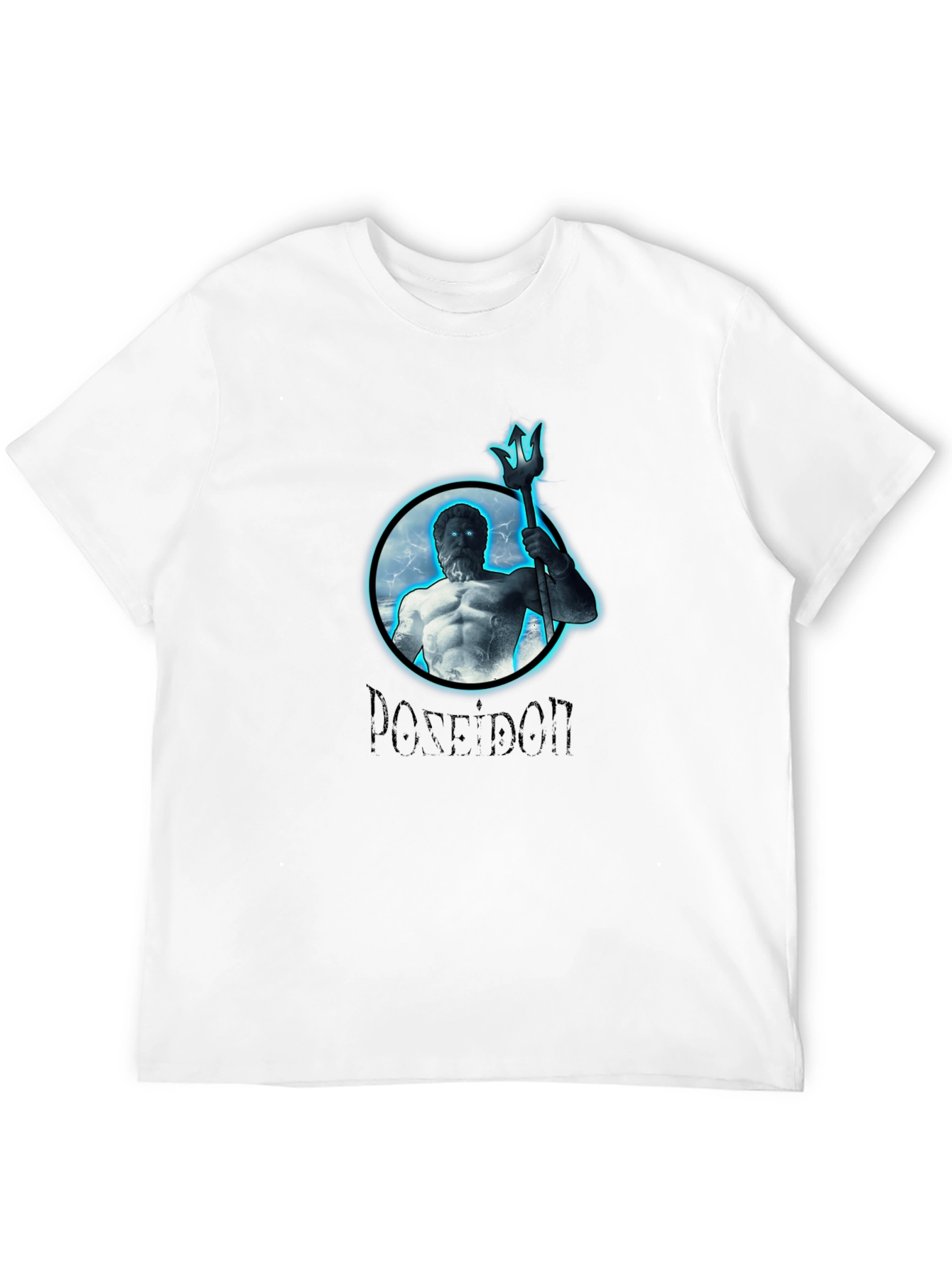 Poseidon Graphic Print Black T-Shirt