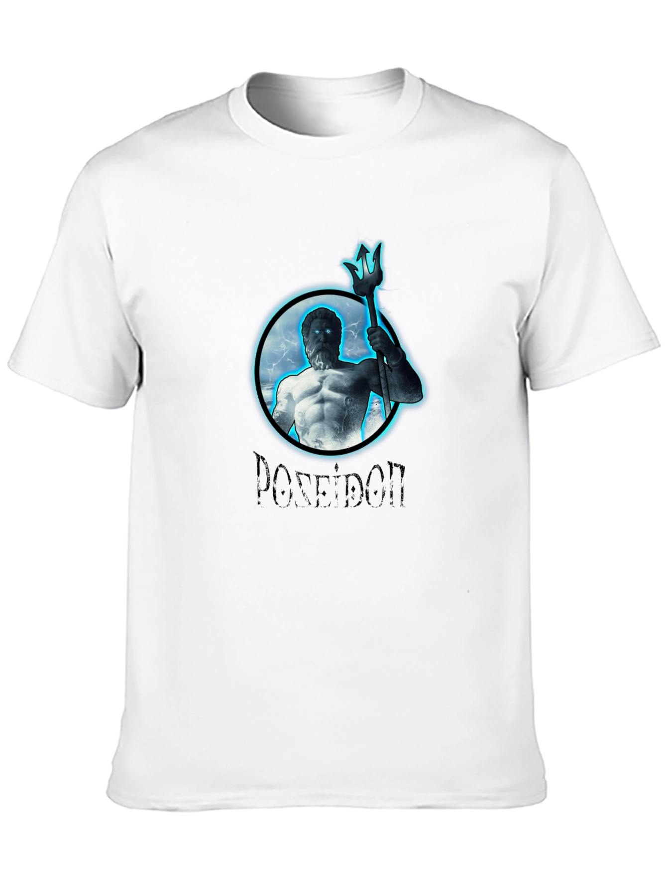 Poseidon Graphic Print Black T-Shirt