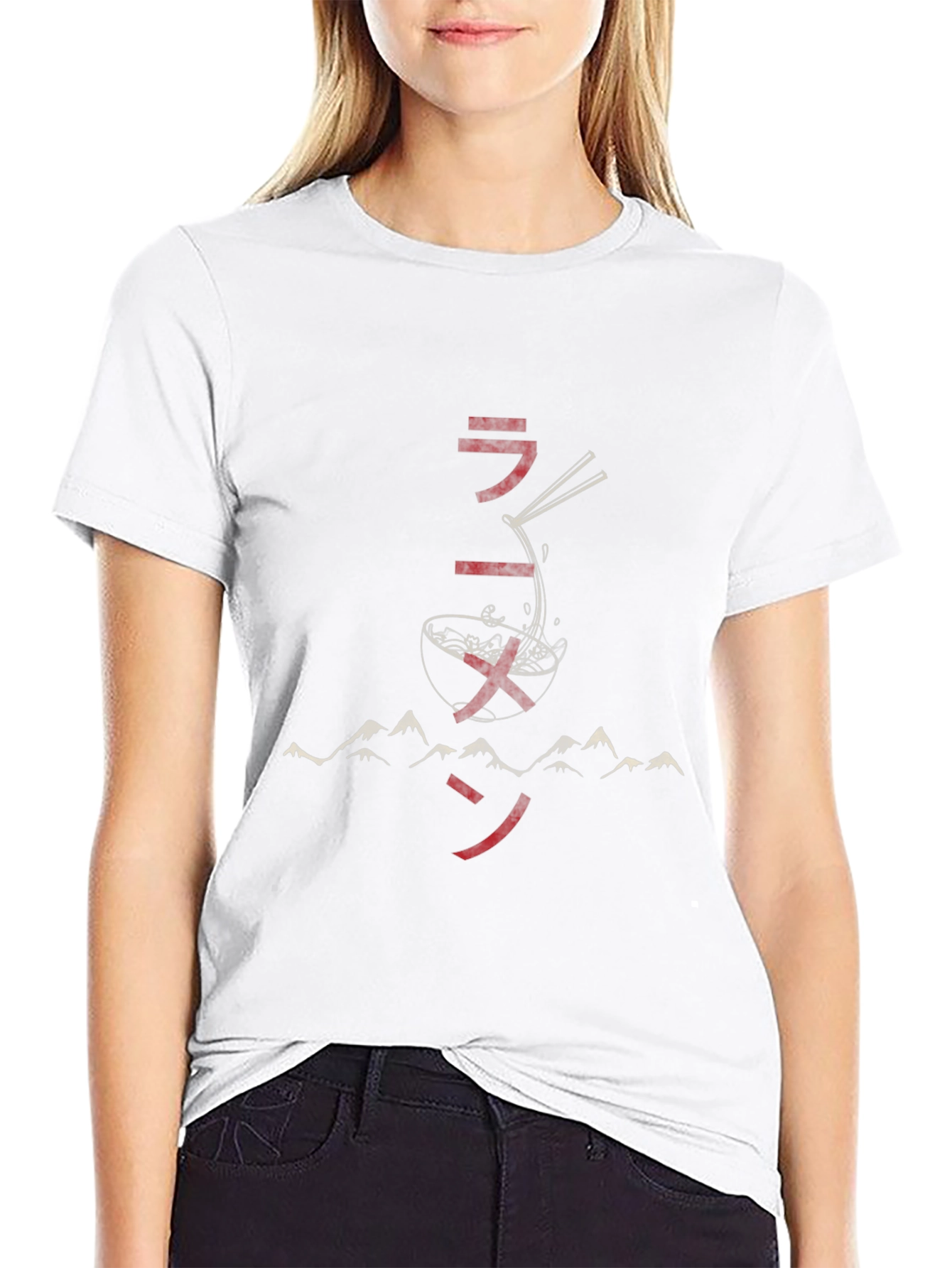 Ramen Mountain Graphic Tee - Stylish Asian Food T-Shirt