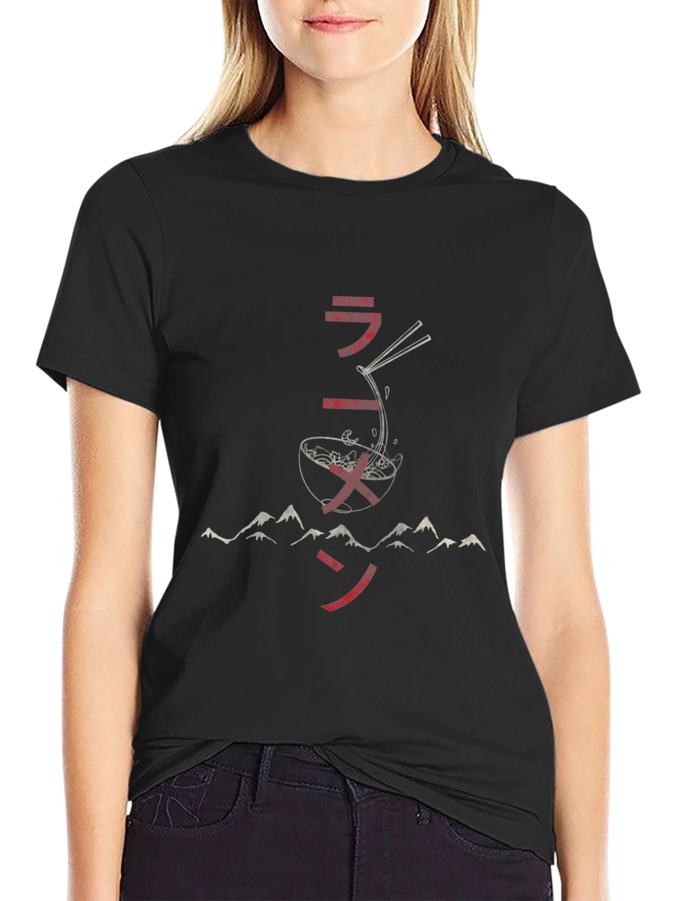 Ramen Mountain Graphic Tee - Stylish Asian Food T-Shirt