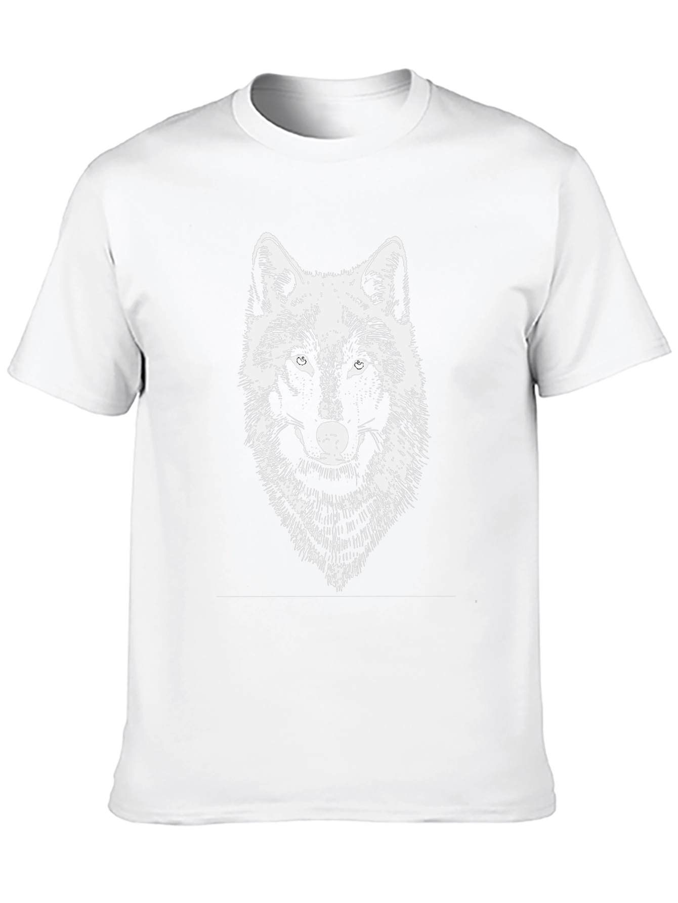 Wolf Graphic Tee - Bold Black Cotton T-Shirt