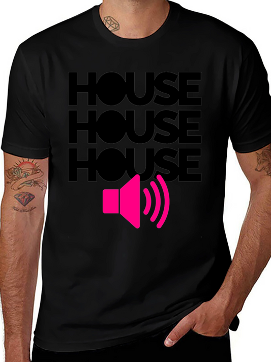 House Music T-Shirt - Loud Speaker Design
