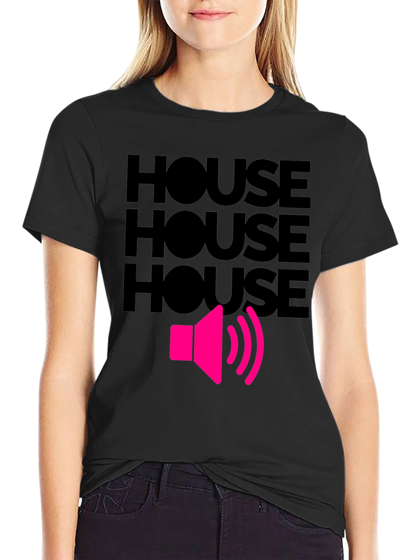 House Music T-Shirt - Loud Speaker Design