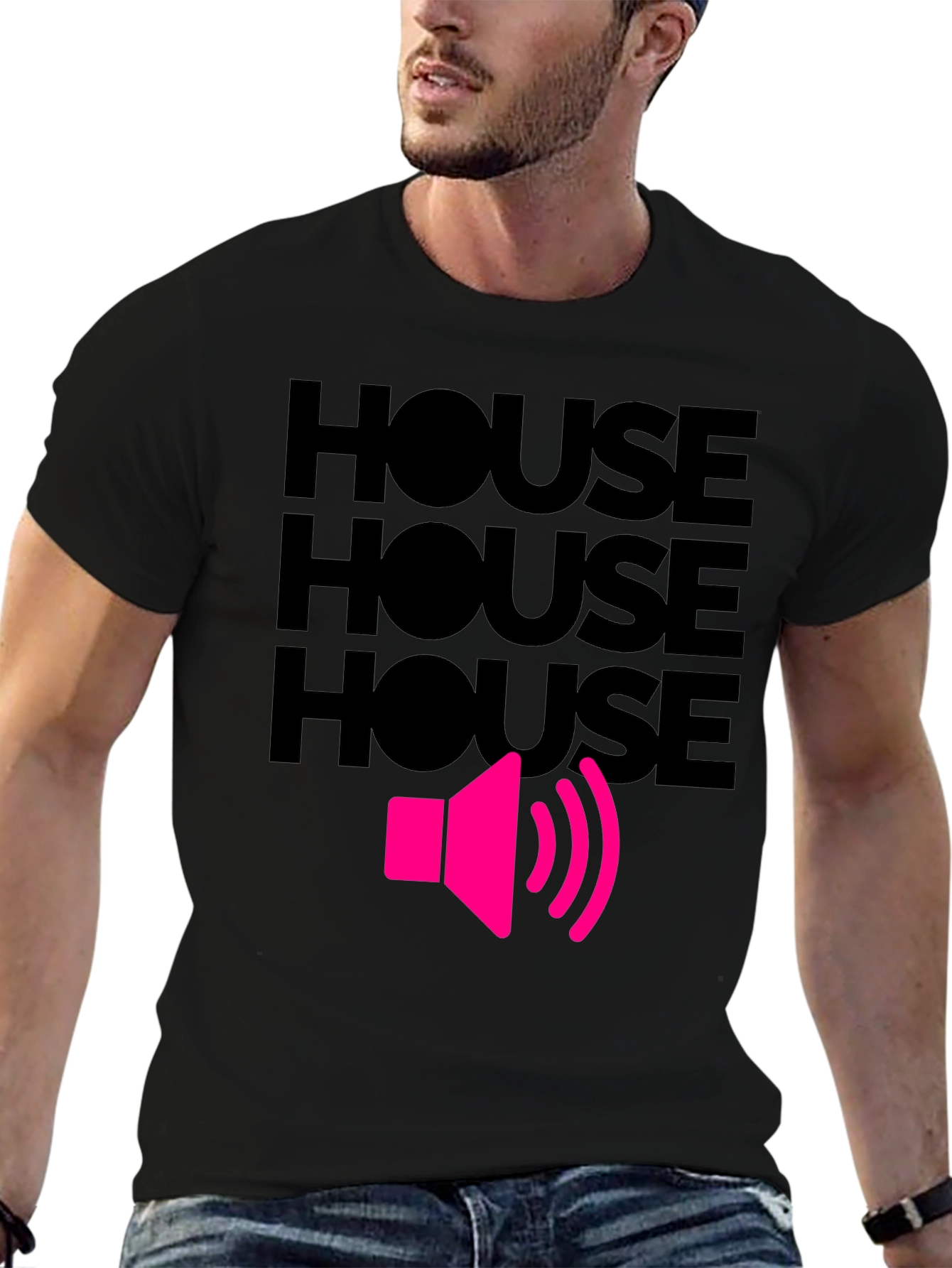 House Music T-Shirt - Loud Speaker Design