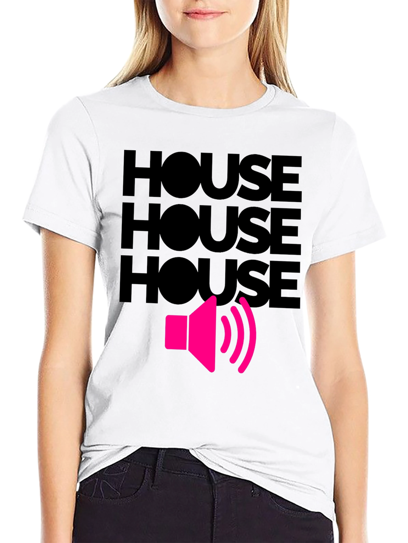 House Music T-Shirt - Loud Speaker Design