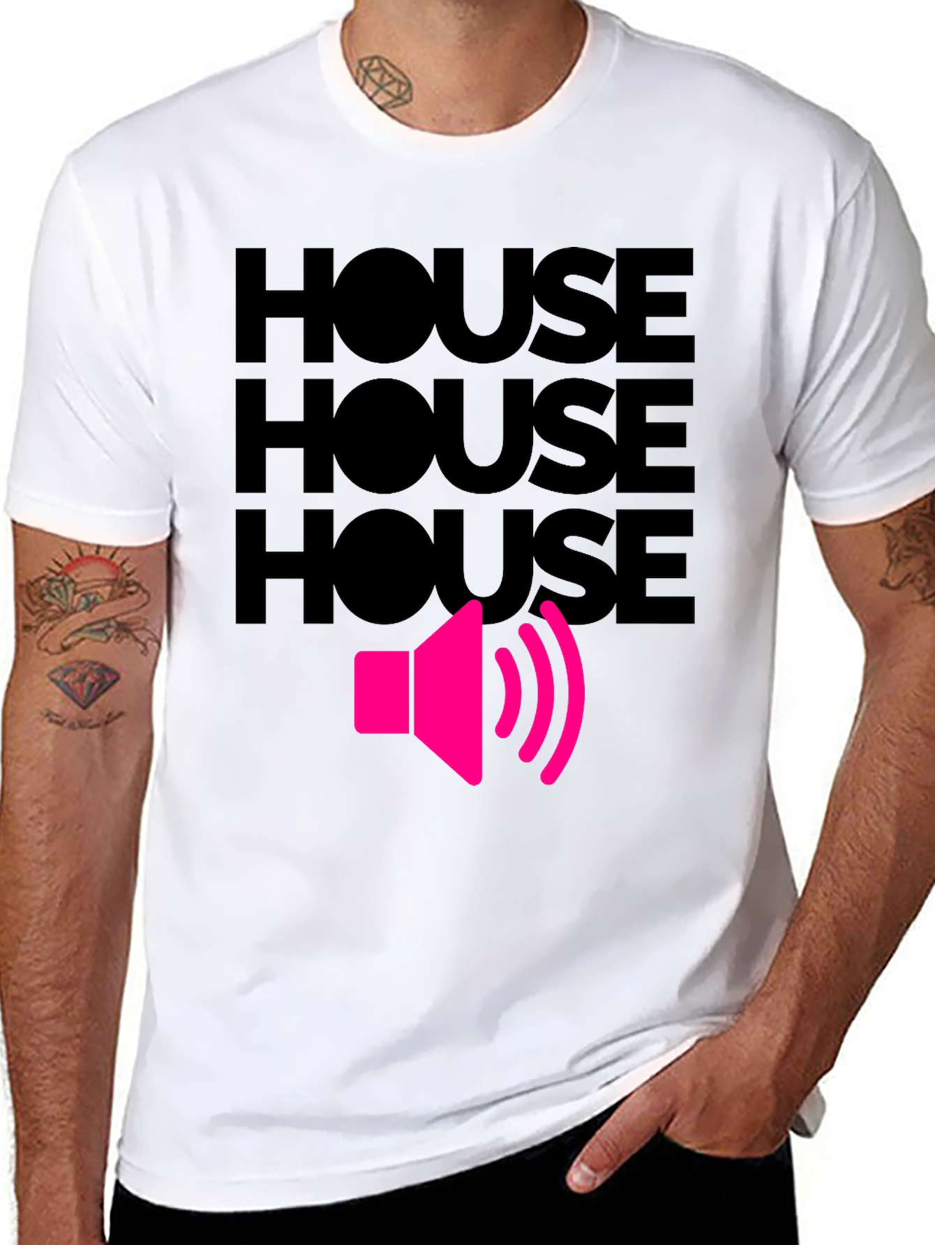 House Music T-Shirt - Loud Speaker Design