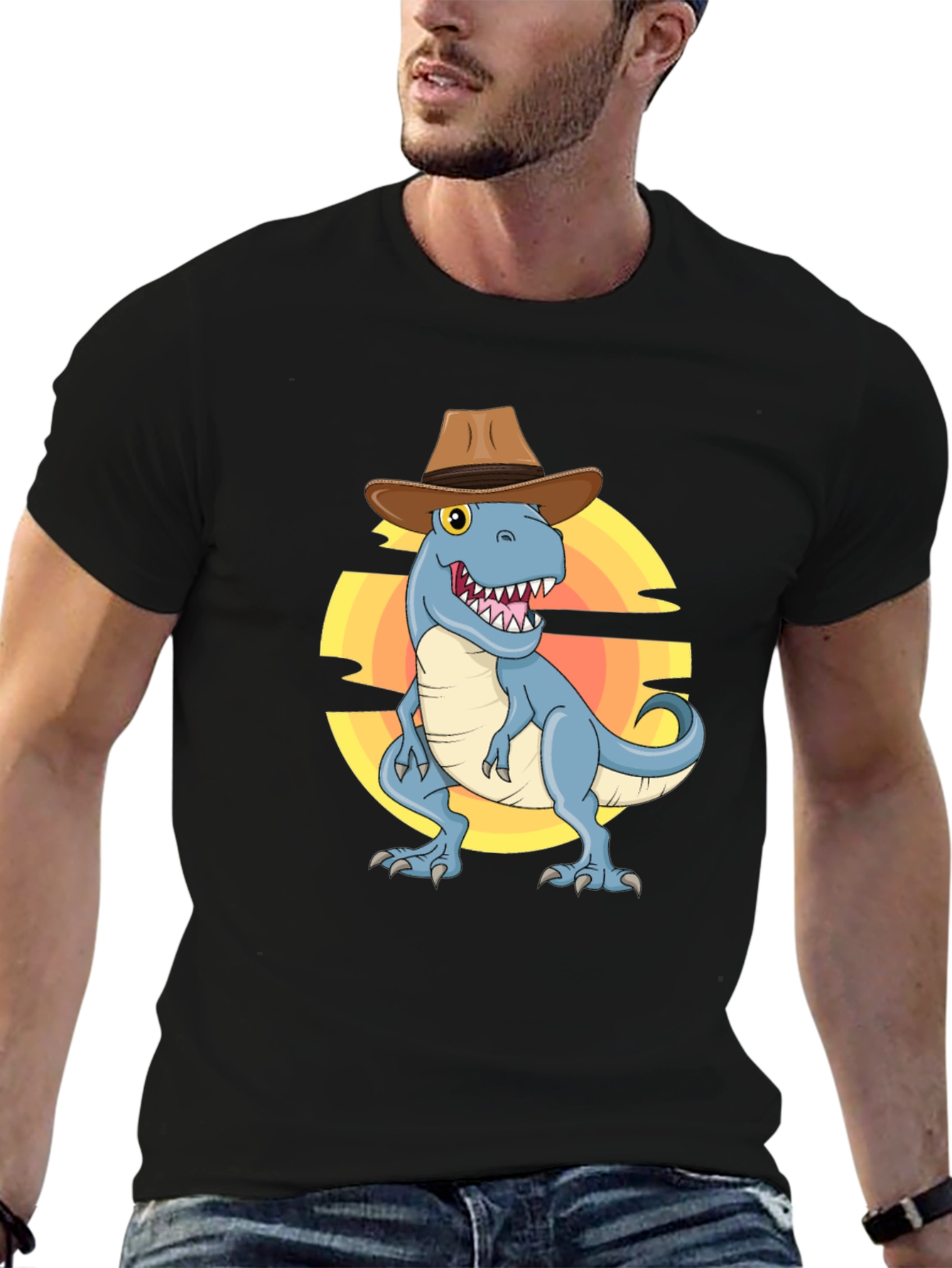Cowboy Dinosaur Graphic Tee - Unisex T-Shirt