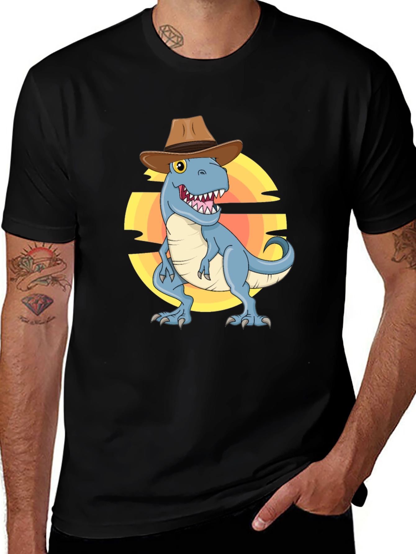 Cowboy Dinosaur Graphic Tee - Unisex T-Shirt