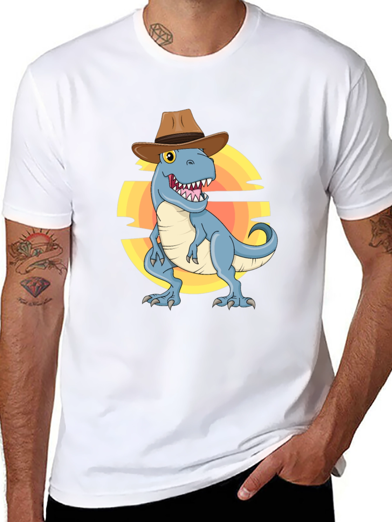 Cowboy Dinosaur Graphic Tee - Unisex T-Shirt