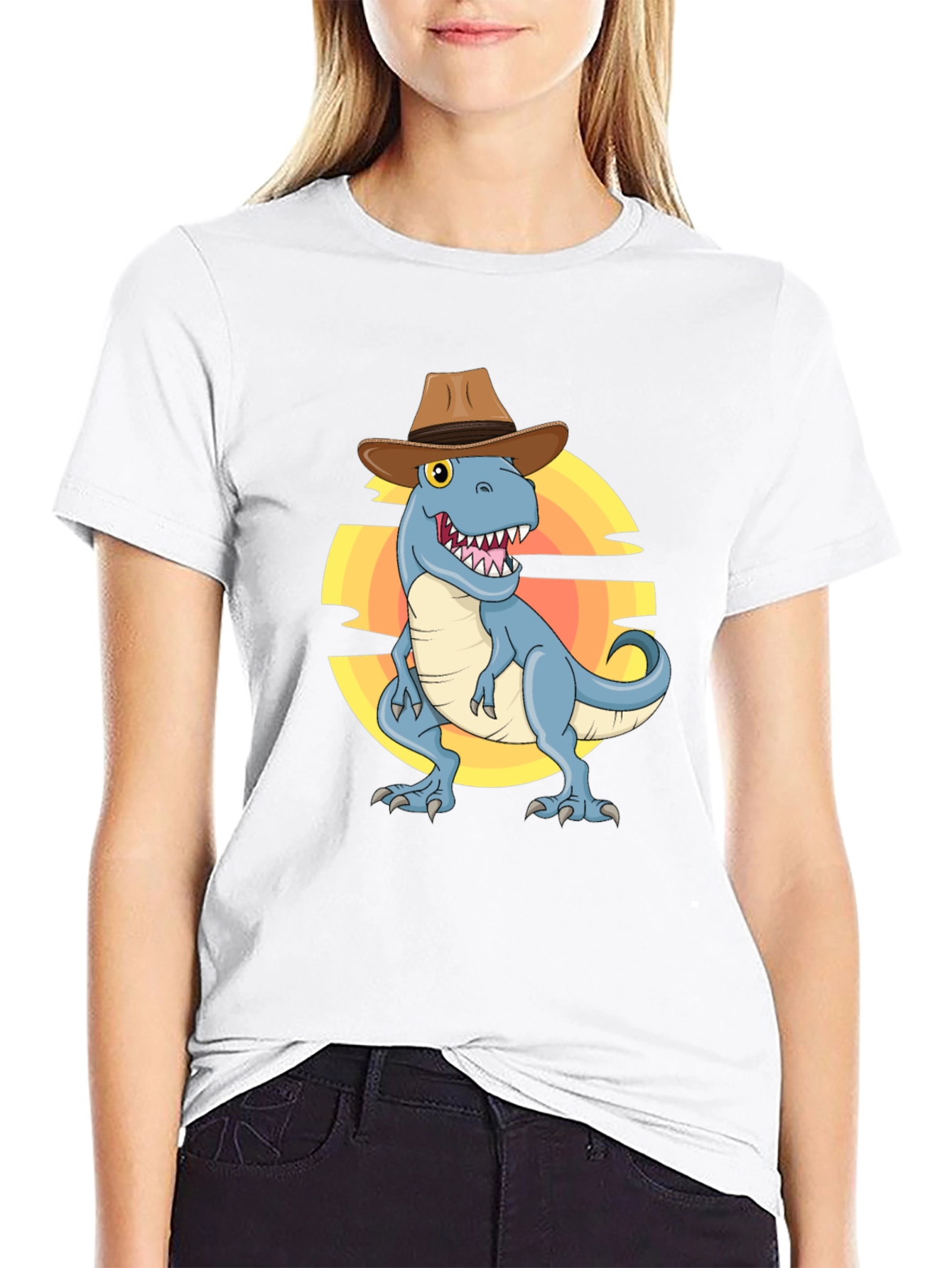 Cowboy Dinosaur Graphic Tee - Unisex T-Shirt