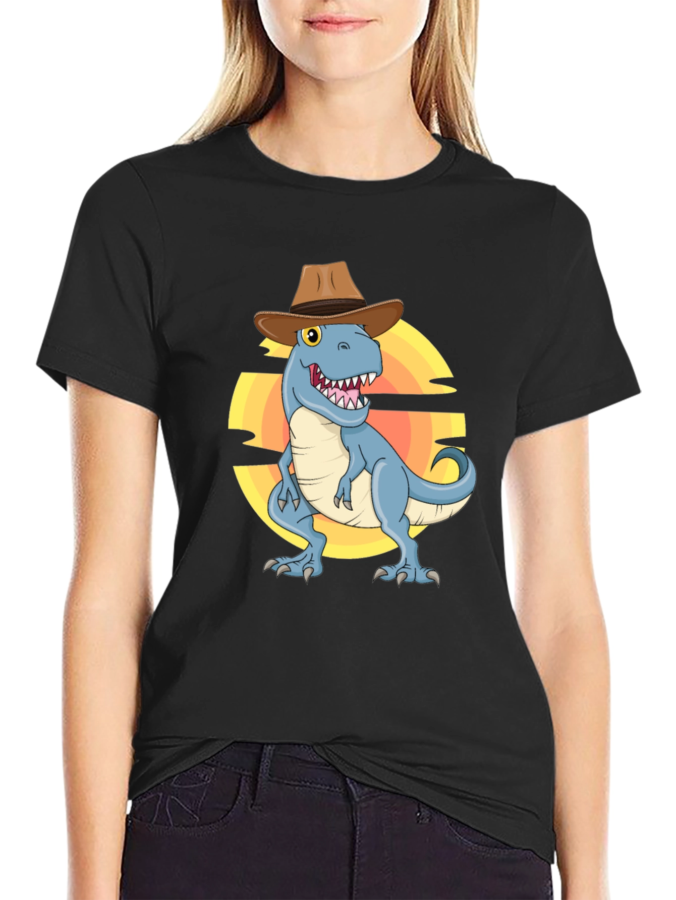 Cowboy Dinosaur Graphic Tee - Unisex T-Shirt