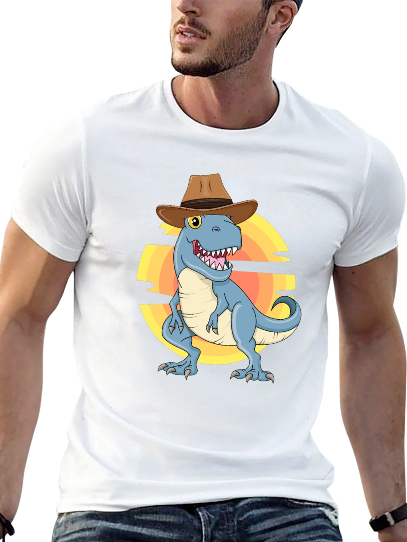 Cowboy Dinosaur Graphic Tee - Unisex T-Shirt