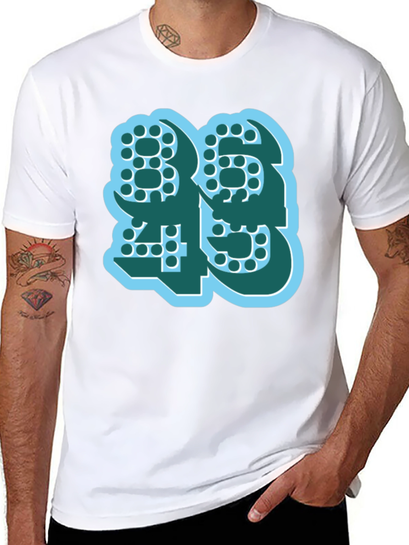 Bold Number Graphic Tee - Modern Style