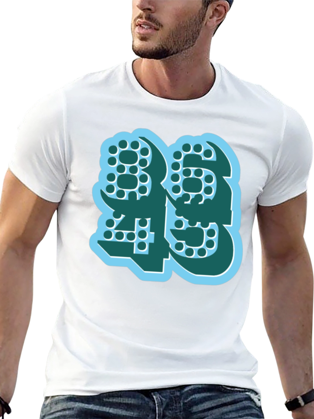 Bold Number Graphic Tee - Modern Style